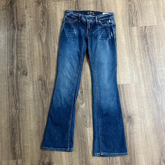 575 Denim Handmade in Los Angeles Designer Bootcut Distressed Jeans Sz 24 - Picture 2 of 13